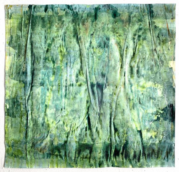 YESTERMORROW 3, acrylic on newspaper collage, 39.5x41.25cm, 15,5x16.25”, 2019 if yesterday